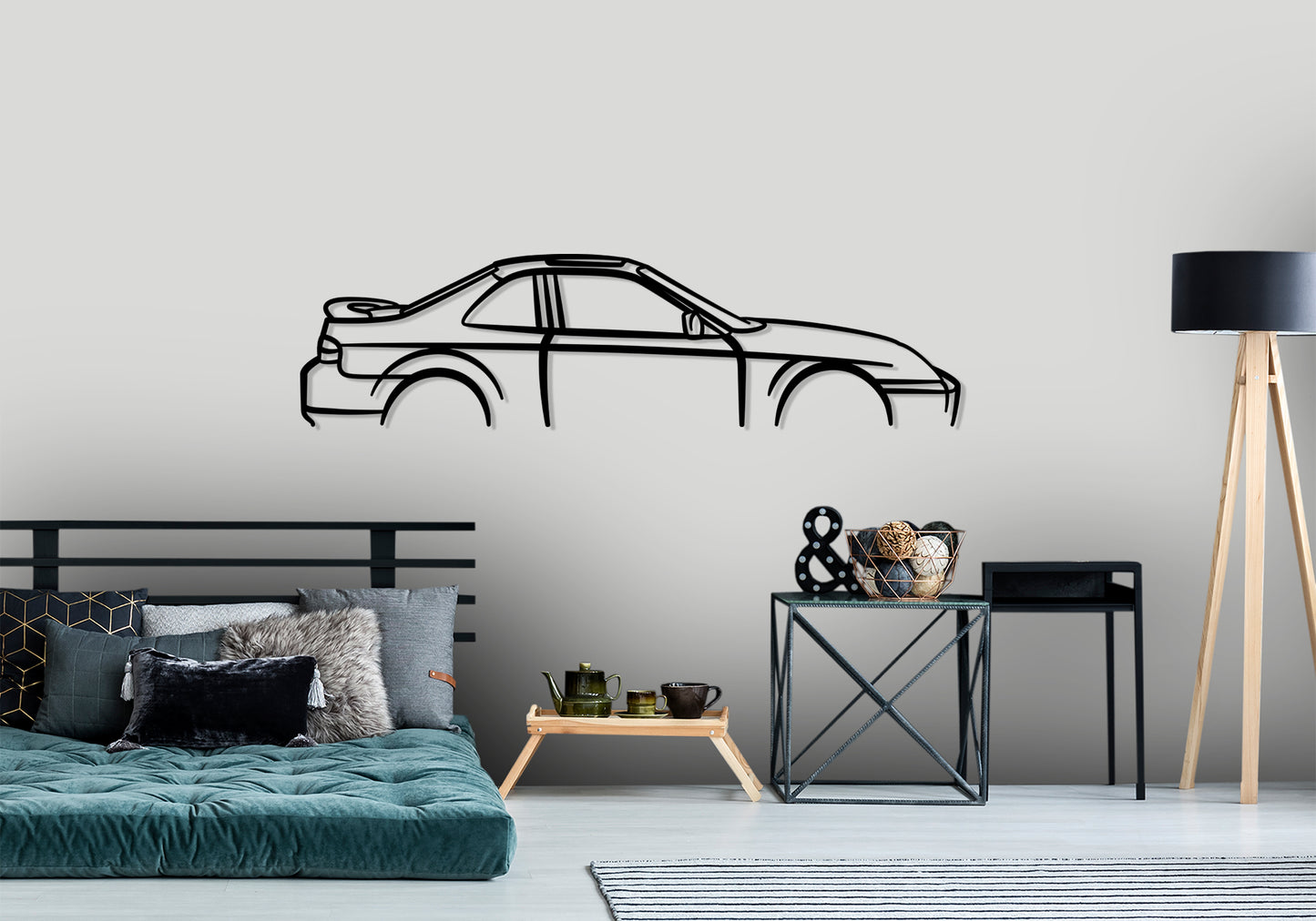 1998 Honda Prelude VTi R - Classic Silhouette Metal Wall Art