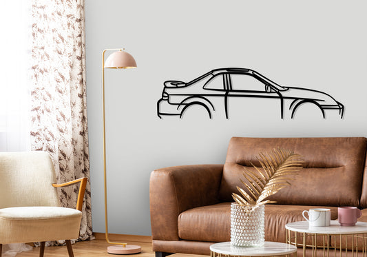 1998 Honda Prelude VTi R - Classic Silhouette Metal Wall Art