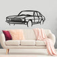 1972 LJ Torana Front Angle Silhouette Metal Wall Art