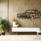 1972 LJ Torana Front Angle Silhouette Metal Wall Art