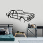 1970 Ford Falcon XW - Front Angle Silhouette Metal Wall Art