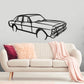 1970 Ford Falcon XW - Front Angle Silhouette Metal Wall Art