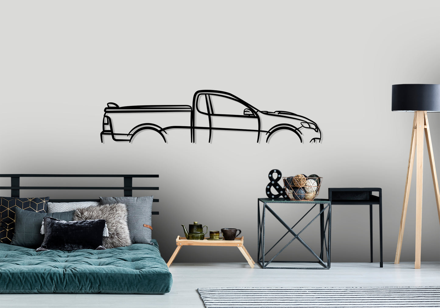 2010 Ford Falcon FG Ute XR6 Turbo 50th Anniversary - Classic Silhouette Metal Wall Art