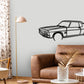 1972 Holden HQ 2 door Monaro Front Angle Silhouette Metal Wall Art