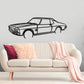 1972 Holden HQ 2 door Monaro Front Angle Silhouette Metal Wall Art