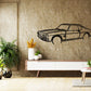 1972 Holden HQ 2 door Monaro Front Angle Silhouette Metal Wall Art