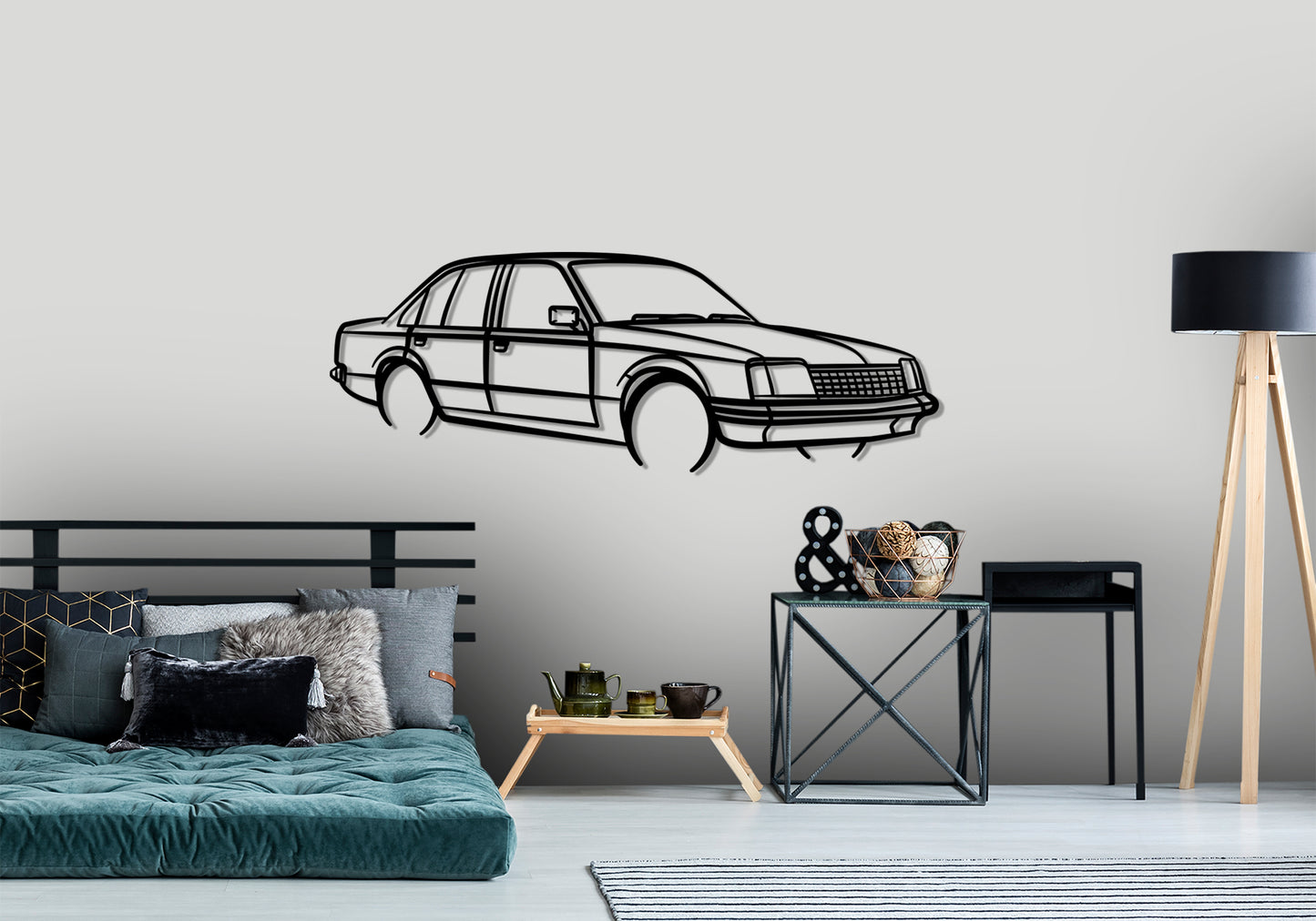 1980 Holden Commodore VC Angle Silhouette Metal Wall Art