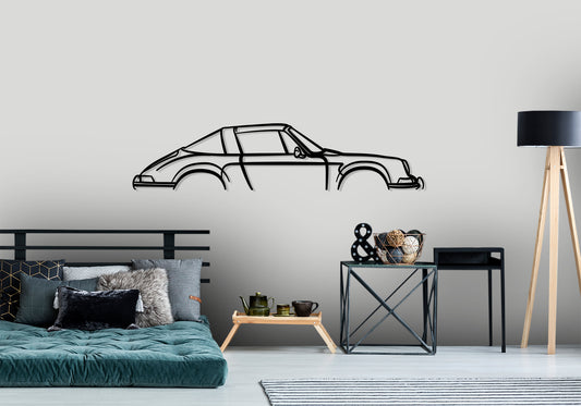 1978 - 911 SC Targa  Classic Silhouette Metal Wall Art