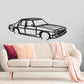 1972 Holden HQ 4 door - Front Angle Silhouette Metal Wall Art