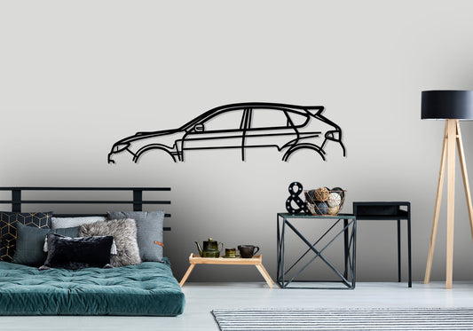 Impreza WRX STI GR Classic Silhouette Metal Wall Art