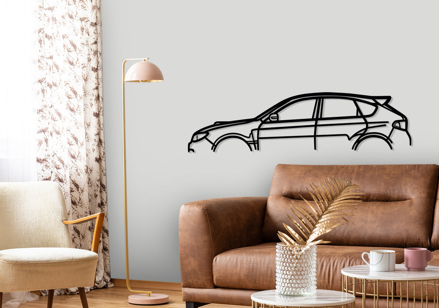 Impreza WRX STI GR Classic Silhouette Metal Wall Art