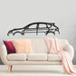 Impreza WRX STI GR Classic Silhouette Metal Wall Art