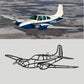 Your Custom Aircraft Silhouette Metal Wall Art