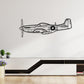 P-51-Mustang Silhouette Metal Wall Art