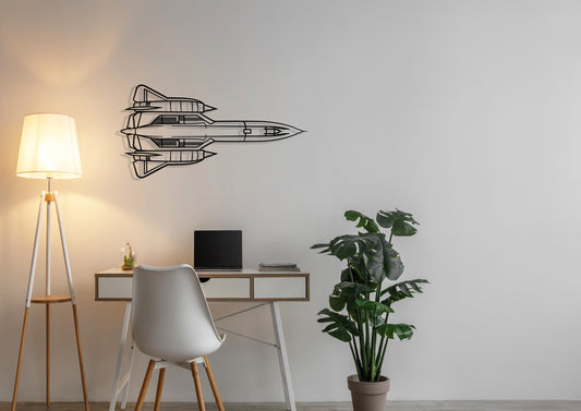 SR-71-Blackbird-(974) Silhouette Metal Wall Art