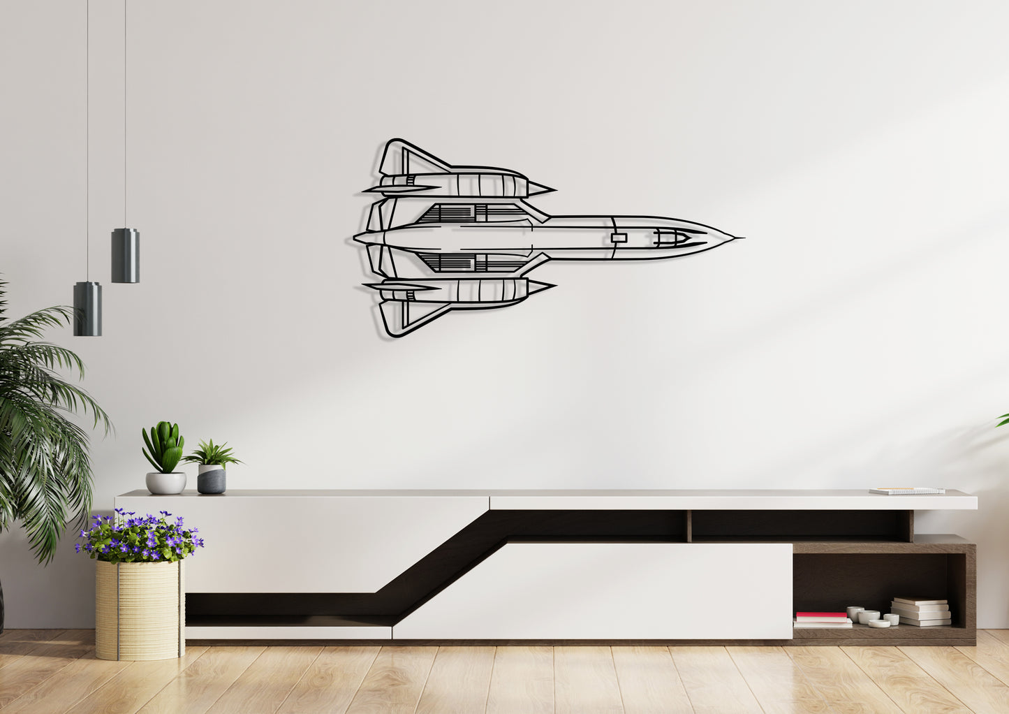 SR-71-Blackbird-(974) Silhouette Metal Wall Art