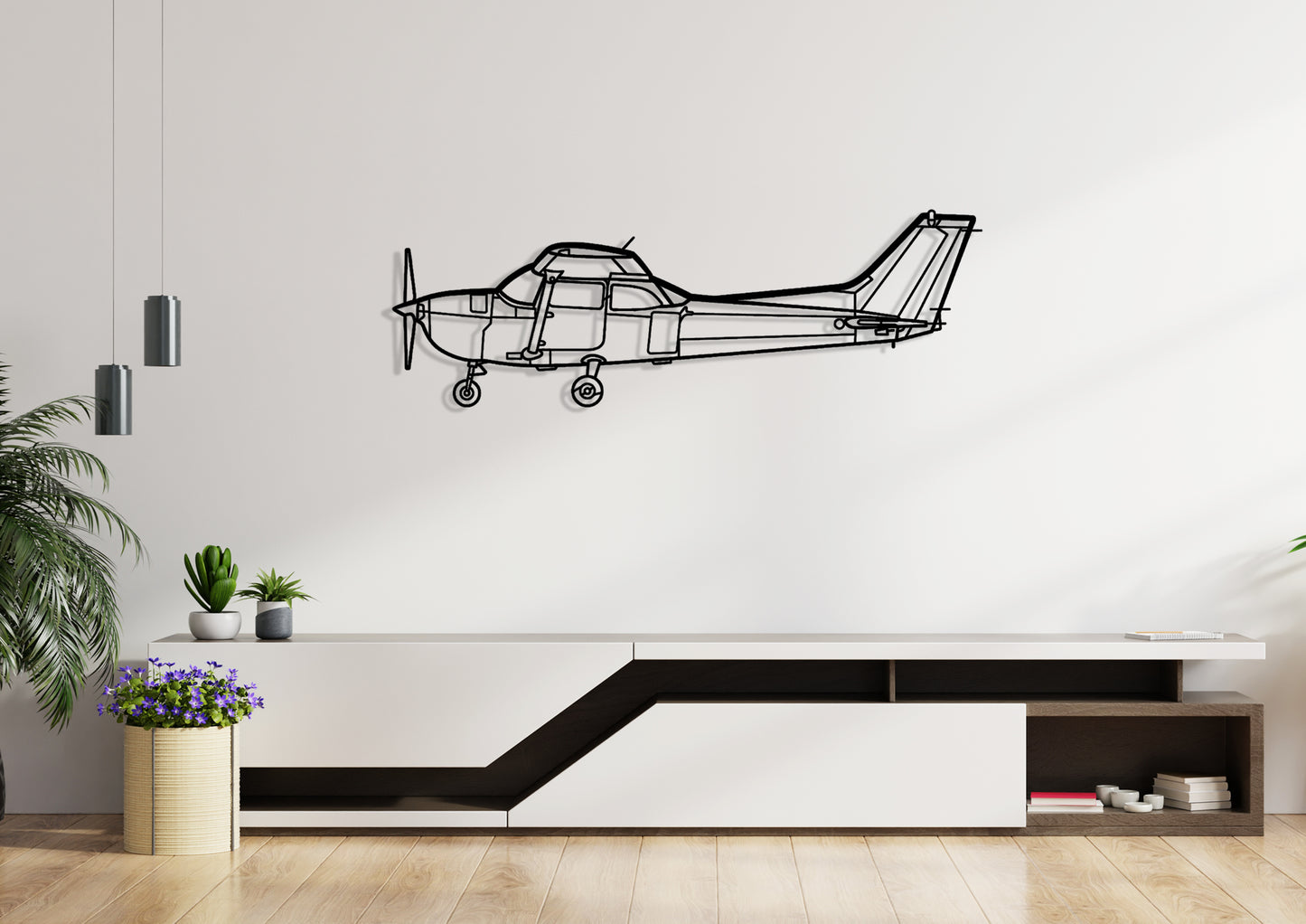 Skyhawk-172 Silhouette Metal Wall Art