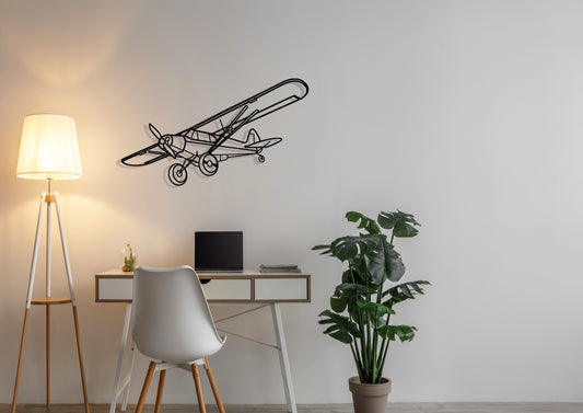 Super-Cub Silhouette Metal Wall Art