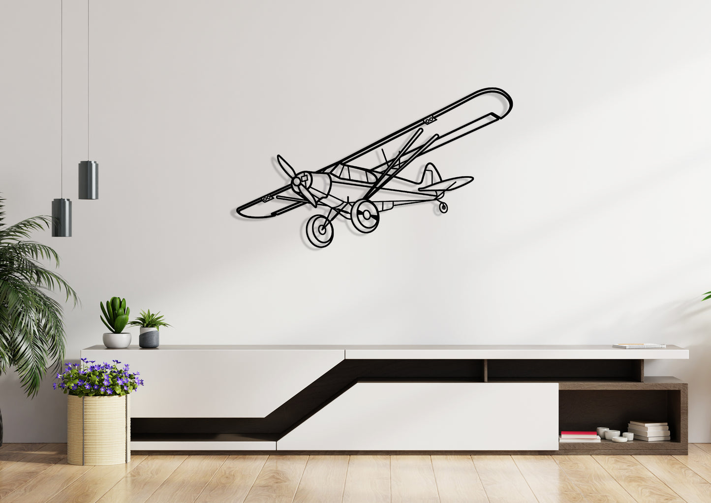 Super-Cub Silhouette Metal Wall Art