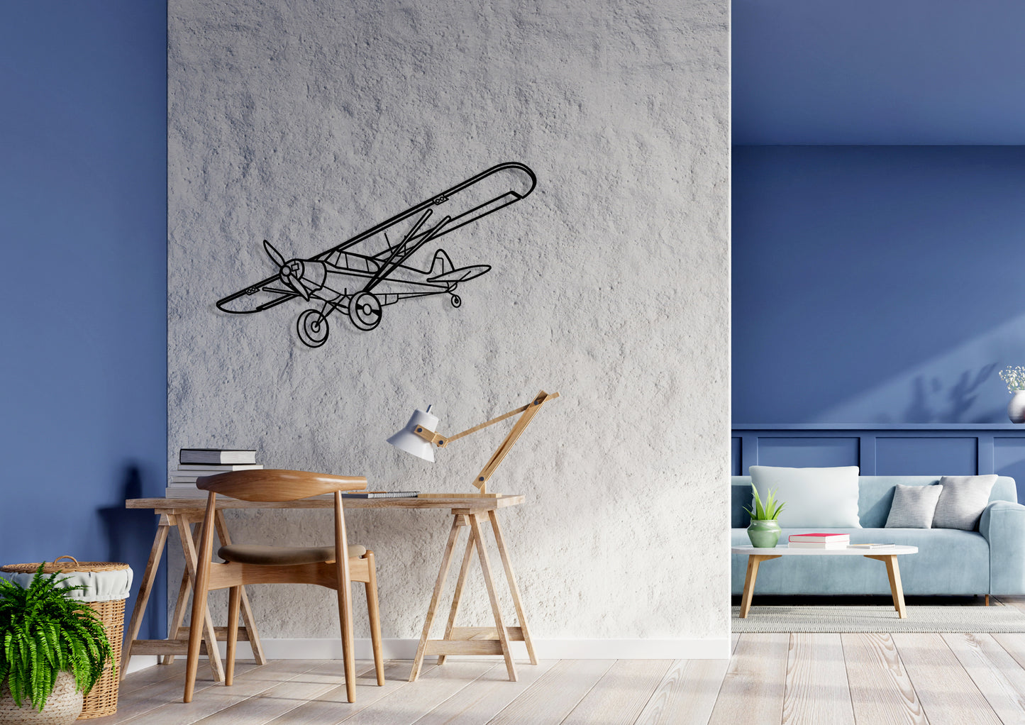 Super-Cub Silhouette Metal Wall Art