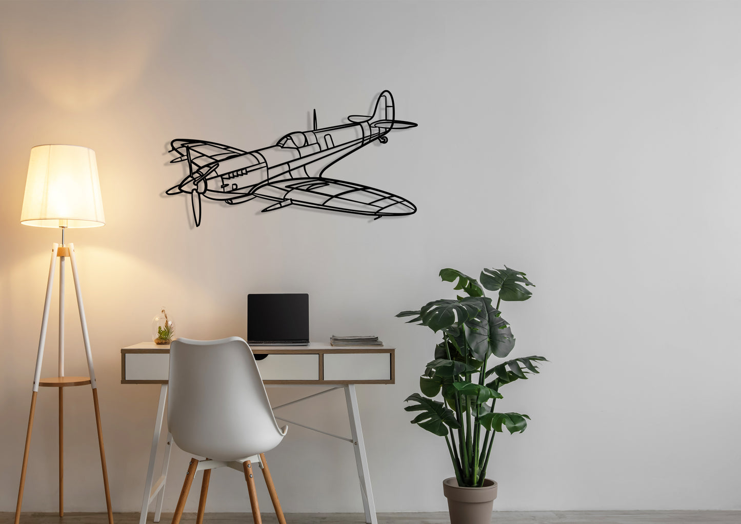 Supermarine-Spitfire-10 Silhouette Metal Wall Art