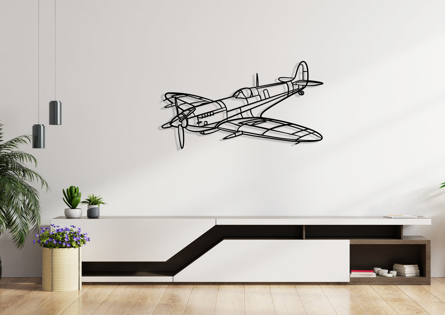 Supermarine-Spitfire-10 Silhouette Metal Wall Art