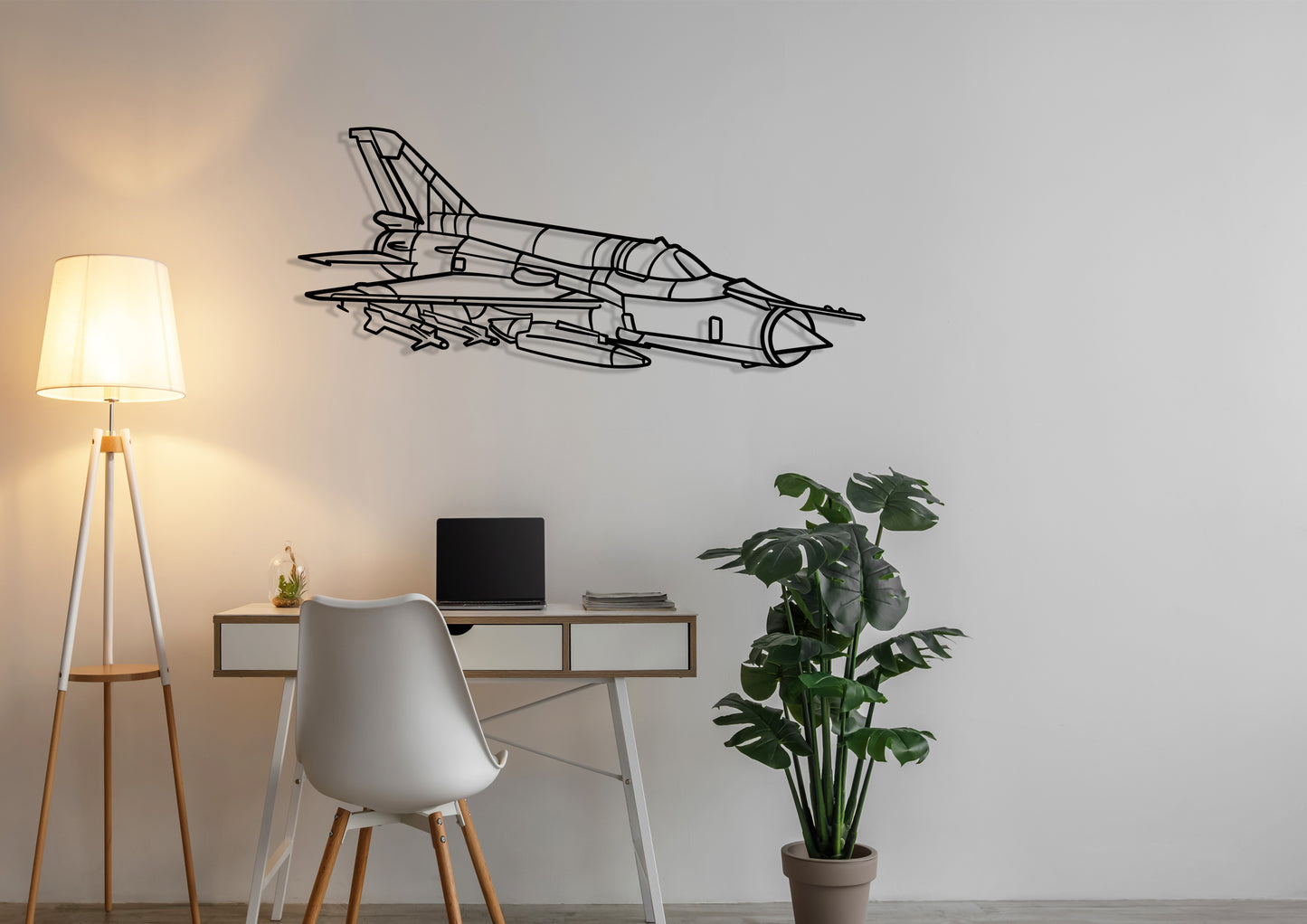 Vietnam-MiG 21 Silhouette Metal Wall Art