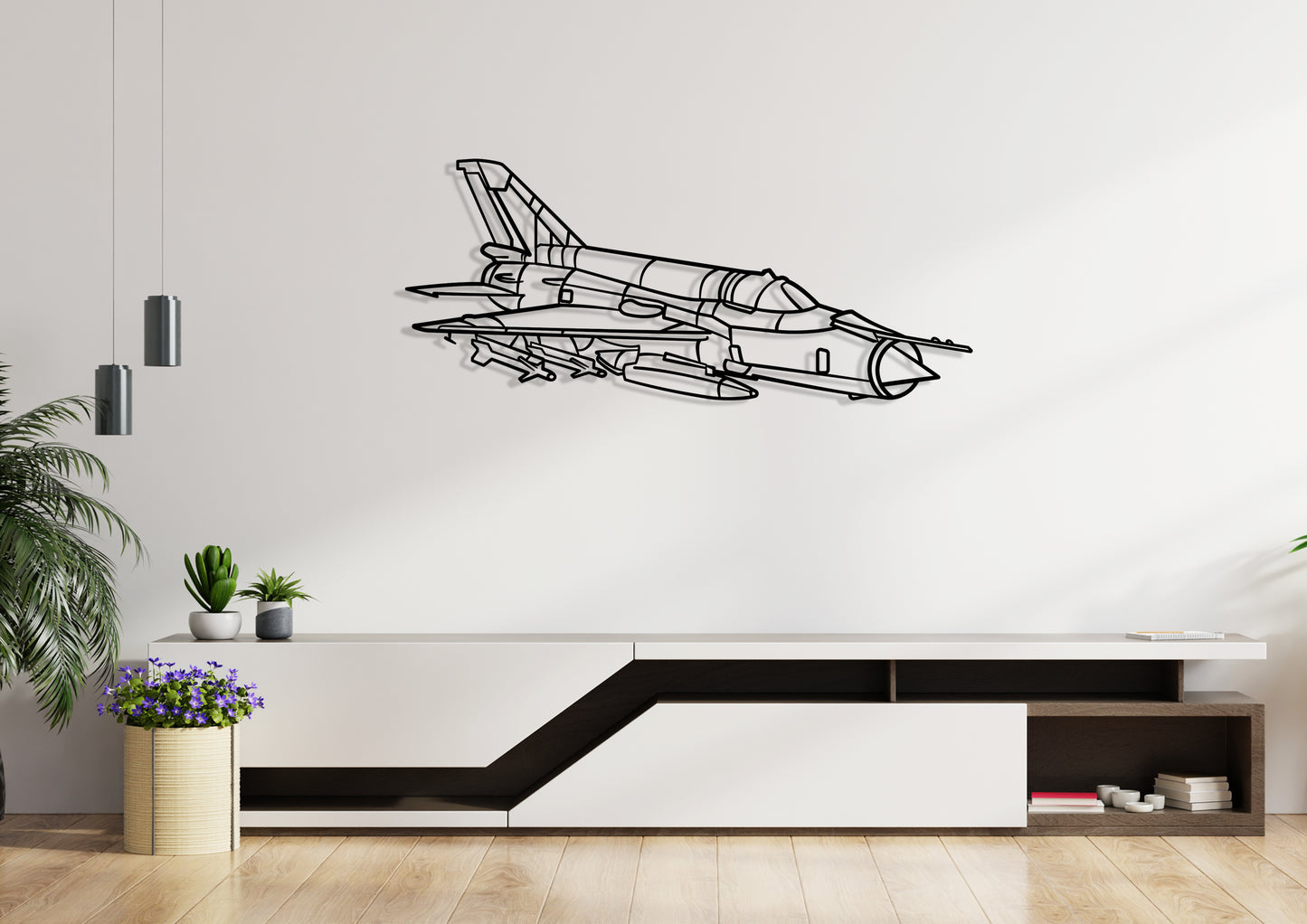 Vietnam-MiG 21 Silhouette Metal Wall Art