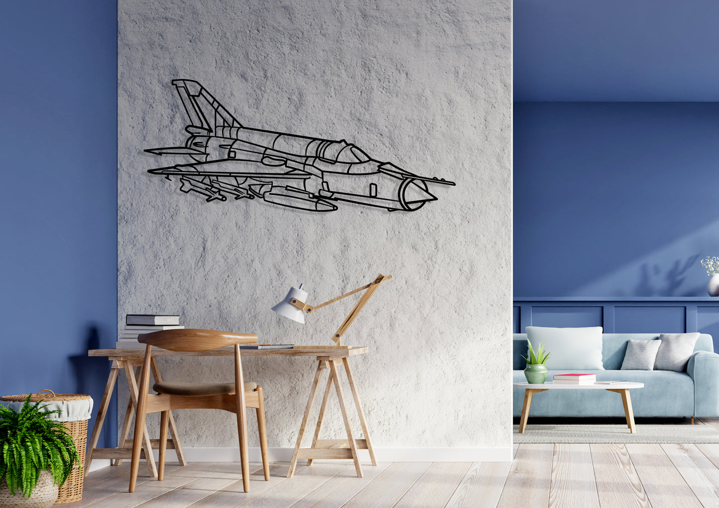 Vietnam-MiG 21 Silhouette Metal Wall Art