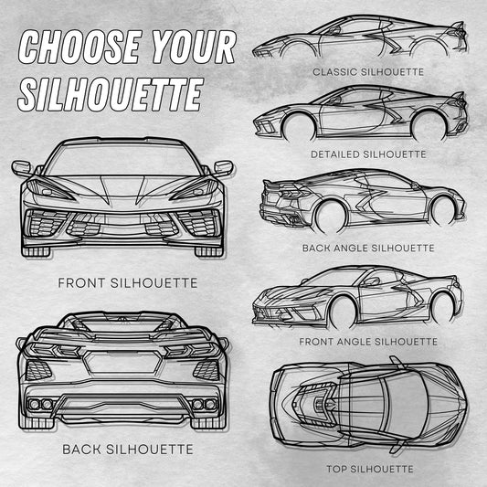 Your Custom Car Silhouette Metal Wall Art