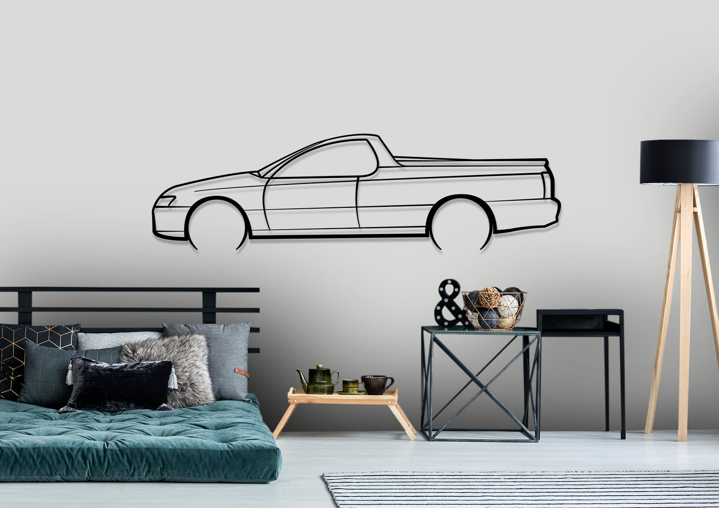 2004 VY Commodore SS Ute Detailed Silhouette Metal Wall Art