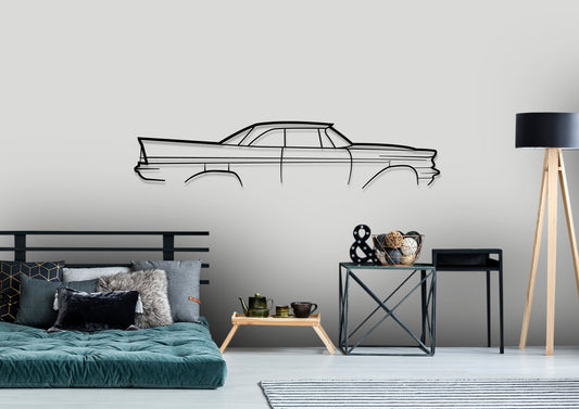 1957 Chrysler New Yorker Classic Silhouette Metal Wall Art