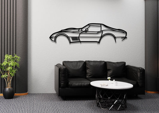 1971 Corvette Stingray C3 Detailed Metal Wall Art