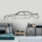 1990 R32 Skyline Sedan Classic Silhouette Metal Wall Art