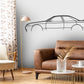 1990 R32 Skyline Sedan Classic Silhouette Metal Wall Art