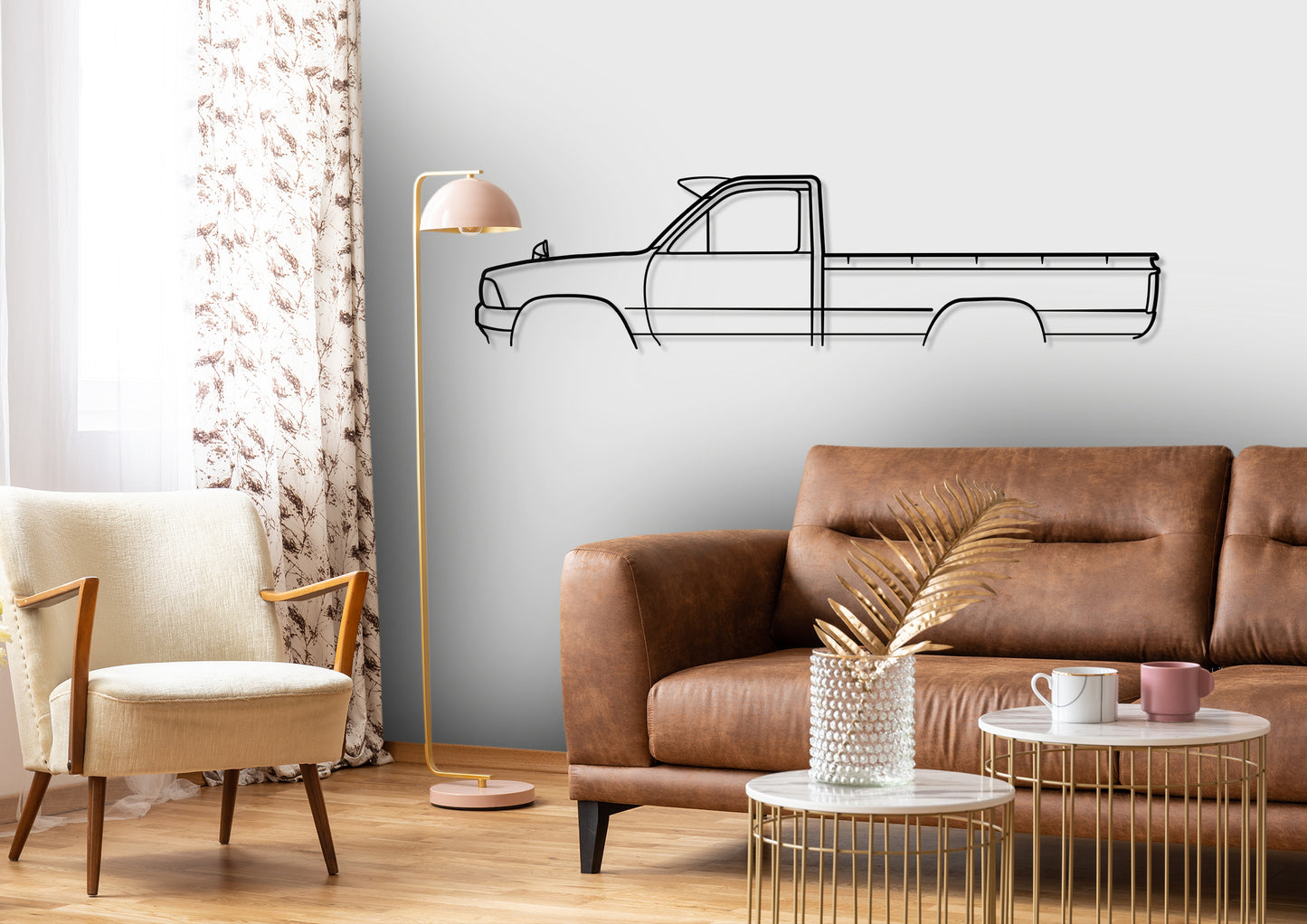 1995 Toyota Hilux 2wd Classic Silhouette Metal Wall Art