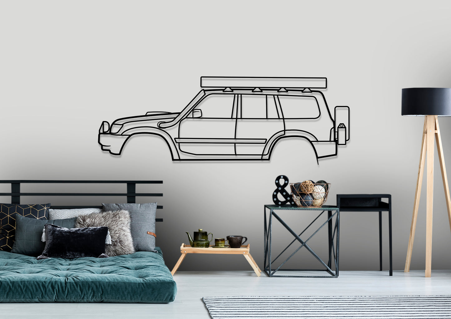 1999 Nissan Patrol GU Detailed Silhouette Metal Wall Art