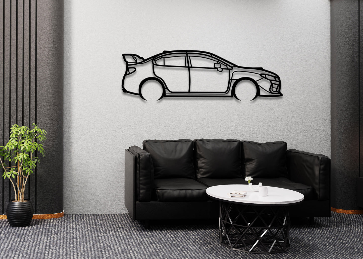 2018 Subaru WRX STI Detailed Metal Wall Art