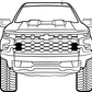 2023 Chevrolet Silverado 1500 ZR2 Front Silhouette Metal Wall Art