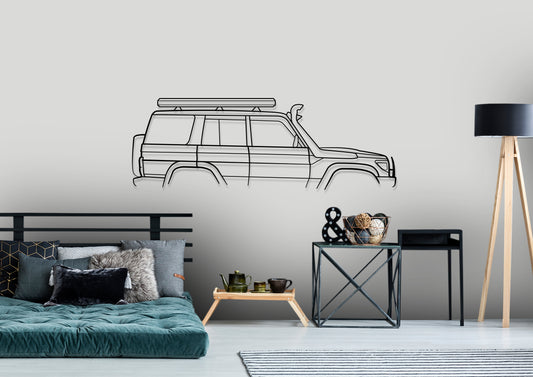 2022 LandCruiser 76 Series VDJ76R Classic Silhouette Metal Wall Art