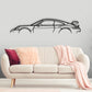 911 GT3 Model 992 Metal Classic Silhouette Wall Art