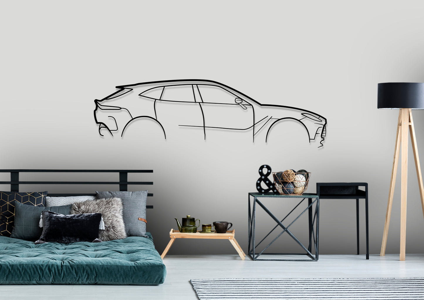 2022 Aston Martin DBX 707 Classic Silhouette Metal Wall Art