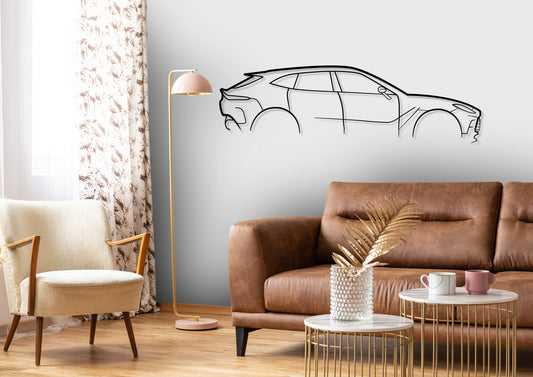 2022 Aston Martin DBX 707 Classic Silhouette Metal Wall Art