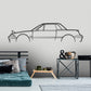 1994 Ford Capri XR2 Classic Silhouette Metal Wall Art