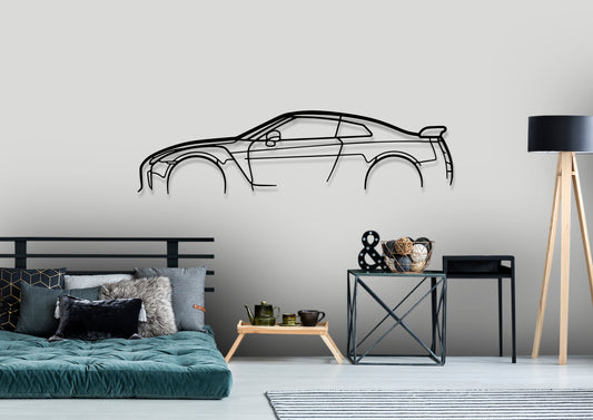 GTR R35 Classic Metal Silhouette Wall Art Active