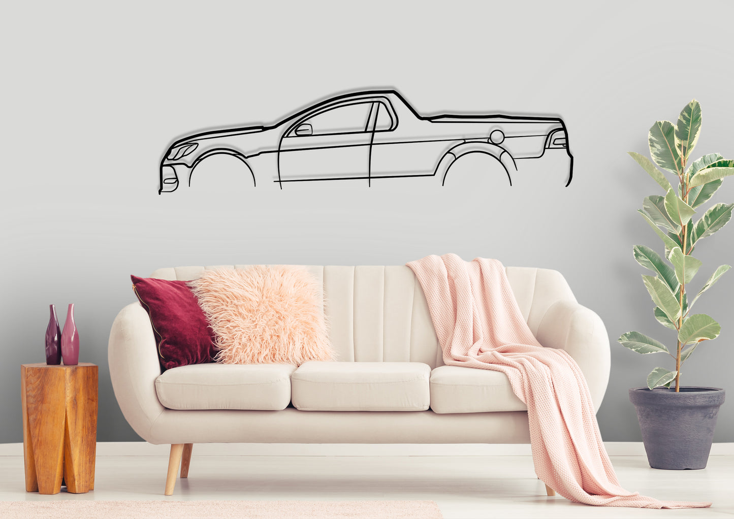 Holden Commodore SS-V Redline UTE Classic Silhouette Metal Wall Art