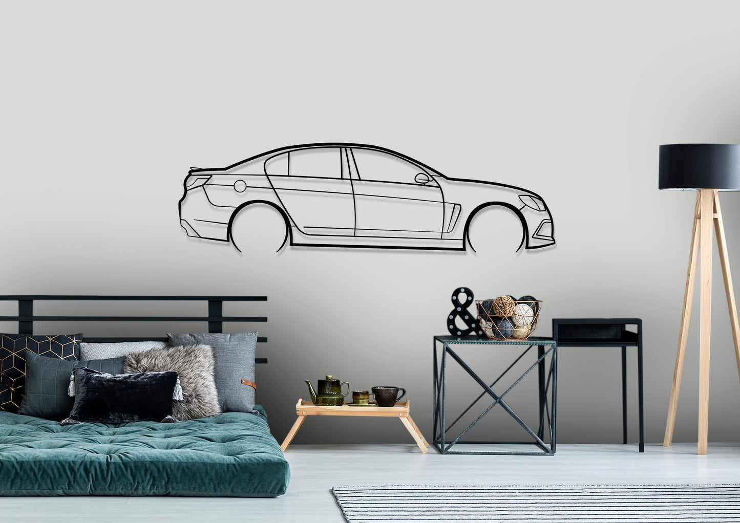 Holden HSV-VF ClubSport Detailed Silhouette Metal Wall Art