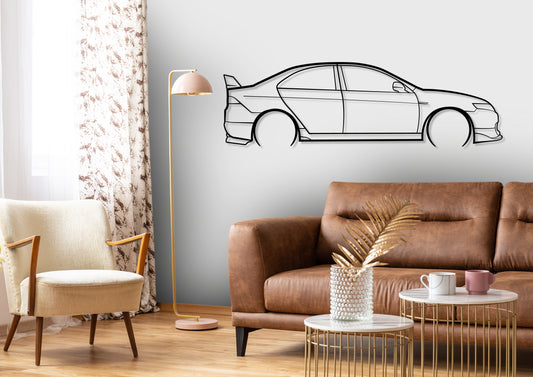 CL9 Honda Accord Euro 2004 Detailed Silhouette Metal Wall Art