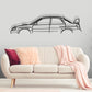 Impreza WRX STI GD Classic Silhouette Metal Wall Art