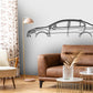 Impreza WRX STI VA Classic Silhouette Metal Wall Art